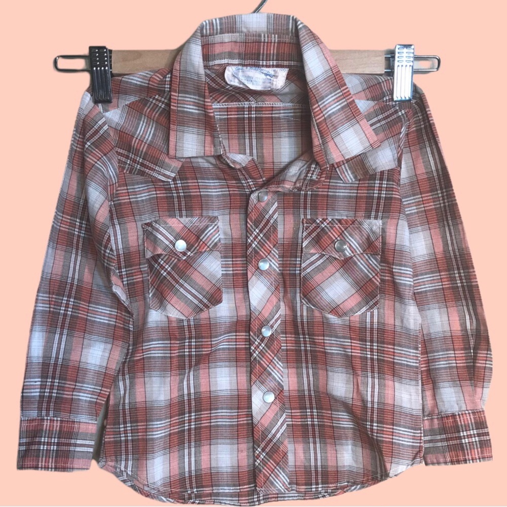 70s Vintage Kids Western Shirt